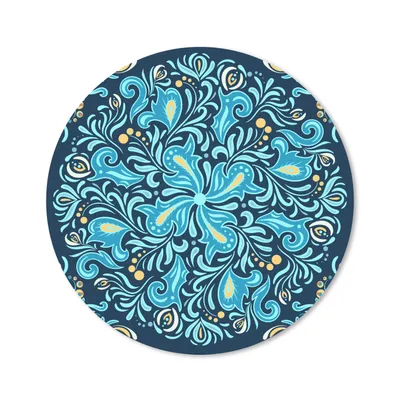 Produktbild von MuchoWow® Mauspad Mousepad Blume - Blätter - Beere - Muster 40x40 cm - Mousepads - Maus Mat - Pad - Mausunterlage - Schreibtisch Accessoires
