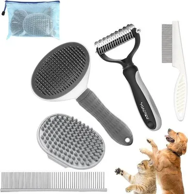 Immagine prodotto di set di toelettatura autopulente 5 in 1 per cani e gatti