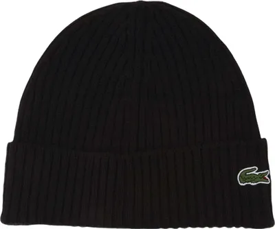 Produktbild von Lacoste Mütze aus Gerippter Wolle Uni Schwarz, Grösse:OSFA