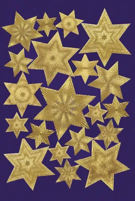 Image de Autocollants de Noël HERMA "Étoiles", assortis, or