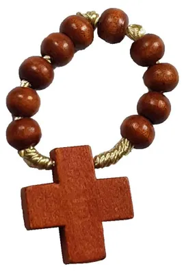 Produktbild von KVN Fingerrosenkranz Holzperlen Hellbraun
