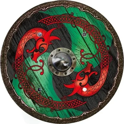 Produktbild von Wikingerschild Drache grün-schwarz