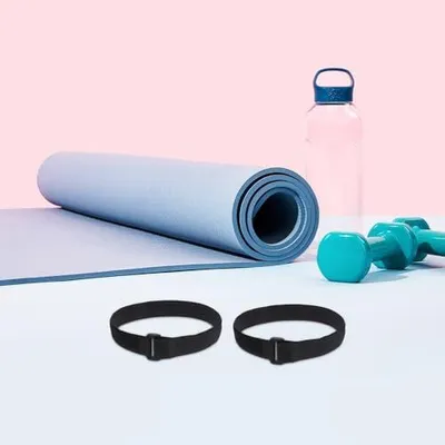 Produktbild von 12 leichte Yogabänder aus strapazierfähigem Nylon für Pilates und Yoga