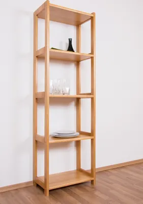 Produktbild von Regal Kiefer massiv Vollholz Erlefarben Junco 55D - 164 x 50 x 30 cm (H x B x T)