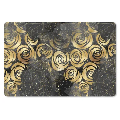 Produktbild von MuchoWow® Schreibtischunterlage Marmor - Gold - Rose - Muster 60x40 cm - XXL Mauspad - Großes Mauspad
