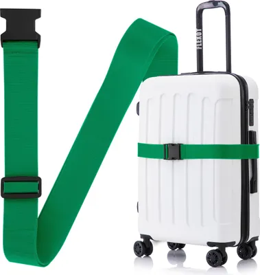 Produktbild von Flexot® Koffergurt mit Clip-Schnalle - Kofferband, Bänder für Reisekoffer, Befestigungsgurt für Reisekoffer, Gurt für Handgepäck und Trolleys