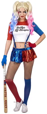 Produktbild von y Comic-Harlekin Damenkostüm weiss-rot-blau - S
