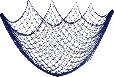 Obrázok produktu pre Dekoratívna rybárska sieť 150x200 cm, modrá, námorná nástenná dekorácia, pre plážovú tému