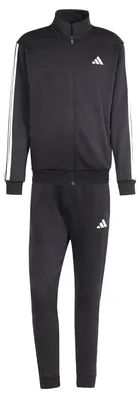 Produktbild von adidas Herren Sportswear Basic 3 Stripes Fleece Track Suit, Black, M Short