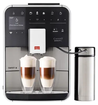 Produktbild von Melitta Barista Smart TS, Espressomaschine, 1,8 l, Gemahlener Kaffee, 1450 W, Schwarz, Edelstahl