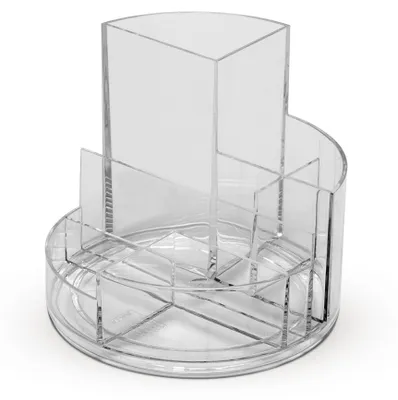 Produktbild von MAUL Stifteköcher MAULrundbox Kunststoff 14 x 14 x 12.5 cm glasklar