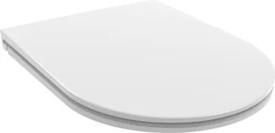 Produktbild von WC-Sitz mit Soft-Close-Funktion und Schnellverschluss, glänzend weiß
