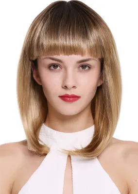 Produktbild von WIG ME UP Perücke kurz Longbob Pony Blond Gesträhnt DY46A-Y-SC1911