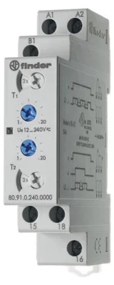 Image de FINDER Relais temporisé 80.91.0.240.0000, début d'impulsion