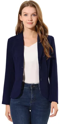 Produktbild von Allegra K Damen-Blazer für Arbeit, Büro, mit Stretch, Reverskragen und Langen Är