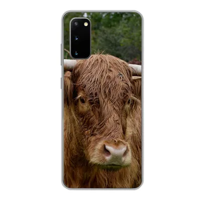 Produktbild von MuchoWow® Handyhülle Schutzhülle Hülle für Samsung Galaxy S20 Schottische Highlander - Tiere - Gras Silikon Softcase Handy Hülle - Bild