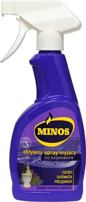 Zdjęcie produktu dla Minos Płyn do Mycia Nagrobków Aktywny Spray Usuwanie Zabrudzeń 270ml