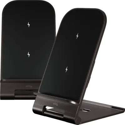 Immagine prodotto di Allity caricatore wireless 2-in-1 pieghevole, supporto per telefono
