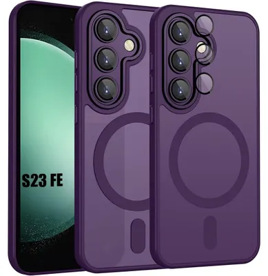 Image de Coque pour Samsung Galaxy S23 FE, avec Cercle Magnétique et Vitre Caméra - Violet