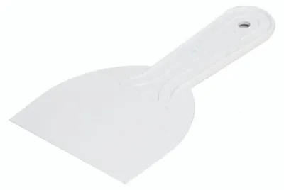 Zdjęcie produktu dla Gładka plastikowa szpatułka, 80 mm, biała