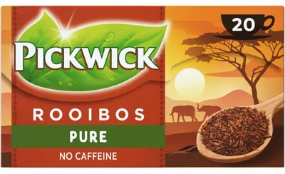Produktbild von Pickwick Pure Rooibos Tee, 20 Beutel, 30 g, koffeinfrei, Kräutertee