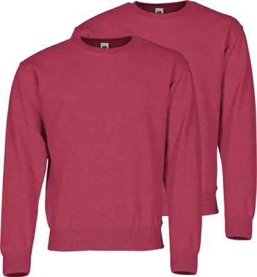 Produktbild von Classic Set-In Sweat ,Farbe: vintage rot meliert ,Größe: L