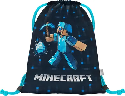 Produktbild von Minecraft Turnbeutel für Kinder, Sporttasche mit Kordelzug