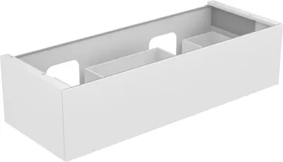 Immagine prodotto di KEUCO EDITION 11 Meuble sous-lavabo pour double lavabo encastré, 1 tiroir frontal, 1400x350x535mm, 31267210000, 31267210000