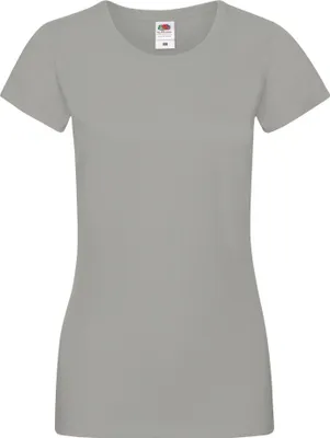 Produktbild von Fruit Of The Loom Damen Lady-Fit Sofspun T-Shirt, Kurzarm, Rundhalsausschnitt RW3302 (XL) (Zink)