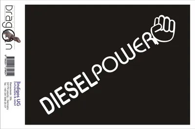Produktbild von Aufkleber / Autoaufkleber - JDM / Die cut / Auto / OEM - Diesel Power - 210x40 mm weiß - Heckscheibe / Heckscheibenaufkleber