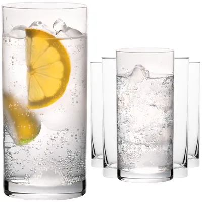 Produktbild von PLATINUX Gerade Trinkgläser 250ml (max 300ml) Set 6-Teilig Saftgläser aus Glas Wassergläser Eisteeglas Spülmaschinenfest