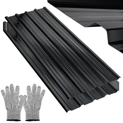 Produktbild von Trapezblech Profilblech Dachplatte - 129 x 46 cm - Anthrazit - Für Dach und Wandverkleidung