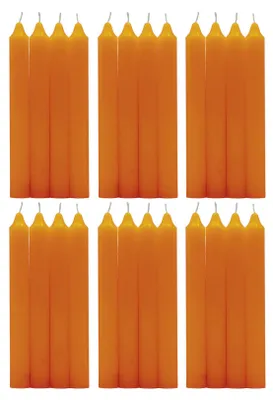 Tafelkerzen 24 Stück, 17,5 cm, Ø 1,8 cm, Orange