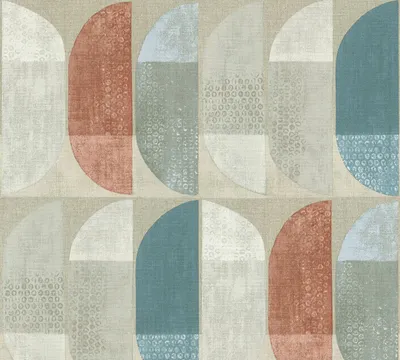 Produktbild von A.S. Création geometrische Tapete Geo Nordic Vliestapete beige rot blau 10,05 m x 0,53 m