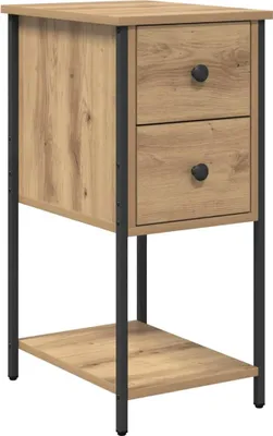 Produktbild von Nachttisch Eiche handwerklich 32 x 42 x 70 cm Holzwerkstoff