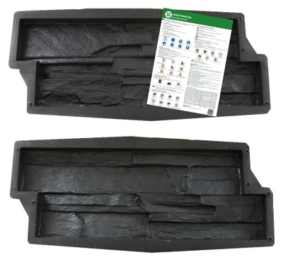 Obrázok produktu pre Betónové formy na dekorácie stien, 2 kusy, 52x19 cm, opakovane použiteľné, vhodné pre projekty "zrob si sám"