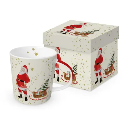 Produktbild von ppd Trend Tasse - Kaffeetasse, Teetasse, Geschirr, Winter, Nikolaus, Weihnachtsmann, Schneeflocke