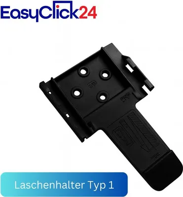 Produktbild von Tripus Unterlegkeil Kunststoff 1600kg Achslast Reifenhalbmesser 295mm oder AL-KO UK36 Stahl verzinkt Anhängerkeil wahlweise mit Halter Typ 1 Lasche oder Typ 2 Klappbügel Farbwahl Schwarz Weiß RotSchwarz Typ 1 Ohne Keil