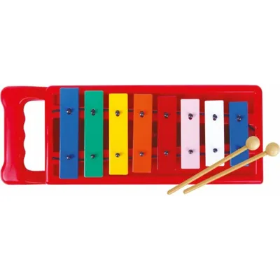 Produktbild von Metallophon Musikinstrument 8 Noten 29 cm buntes Spielzeug