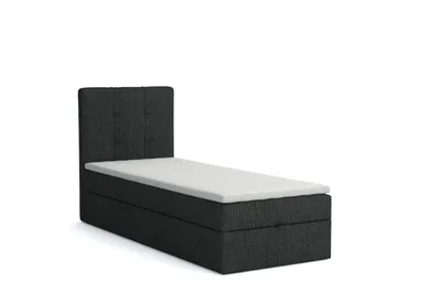Produktbild von MR GROUP Boxspringbett NAPOLI 80x200cm Kinderbett, Jugendbett, Einzelbetten, Bett mit Stauraum Polsterbett Matratze Topper H3 Schlafzimmer, dunkelgrau