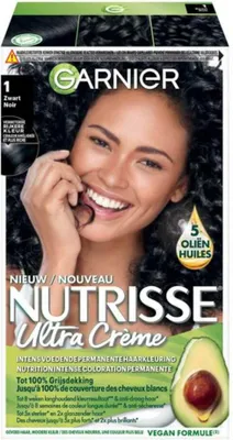 Imagen del producto de Garnier – Nutrisse Ultra Cream 1 – Tinte para el cabello –  – Cuidado intensivo – Coloración permanente - 1 unidad