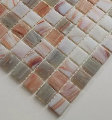 Produktbild von Handmuster Mosaikfliese Glas Goldensilk hellbeige Wandfliesen Badfliese Duschrückwand Fliesenspiegel MOS54-0104_m
