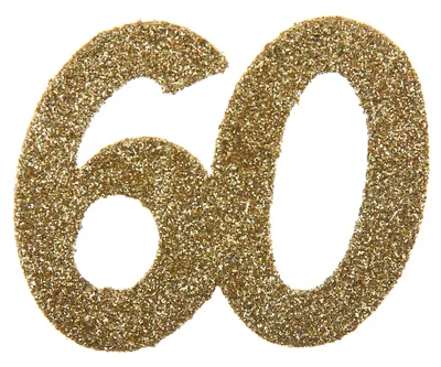 Produktbild von 6 Glitter-Konfetti Streudeko 60 gold