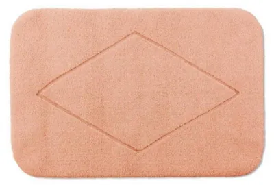 Produktbild von Rhomtuft Badteppich Raute 55x60cm Farbe peach