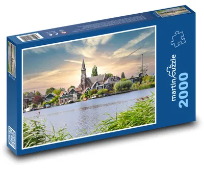 Obrázok produktu pre martinpuzzle - Puzzle 2000 - Kostol - domy, jazero