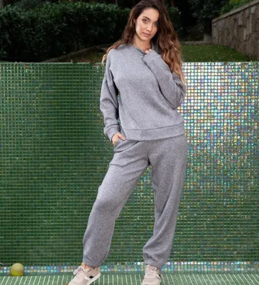 Productafbeelding van Rachas & Abreu Wollen Dames Huispak / Homewear - Grijs - XL