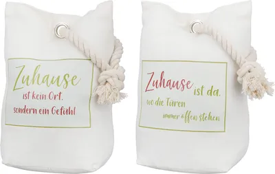 Produktbild von Gilde Stoff Türstopper "Zuhause" VE 6 so 50777
