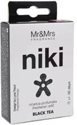 Produktbild von Mr&Mrs Niki Auto Lufterfrischer Nachfüllpackung JRNIKIBX002V00 Nachfüllpackung für Autoduft, Schwarzer Tee, Schwarz