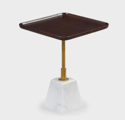 Immagine prodotto di Tavolo in metallo bianco-marrone Tavolini di design Tavolini Nuovo