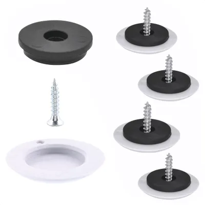 Produktbild von WAGNER QuickClick® Kunststoffgleiter HYPER SLIM - 4x Schraube, 4x Basis Ø 14/17 mm & Einsatz Ø 25 mm, DE Ware - 15780700